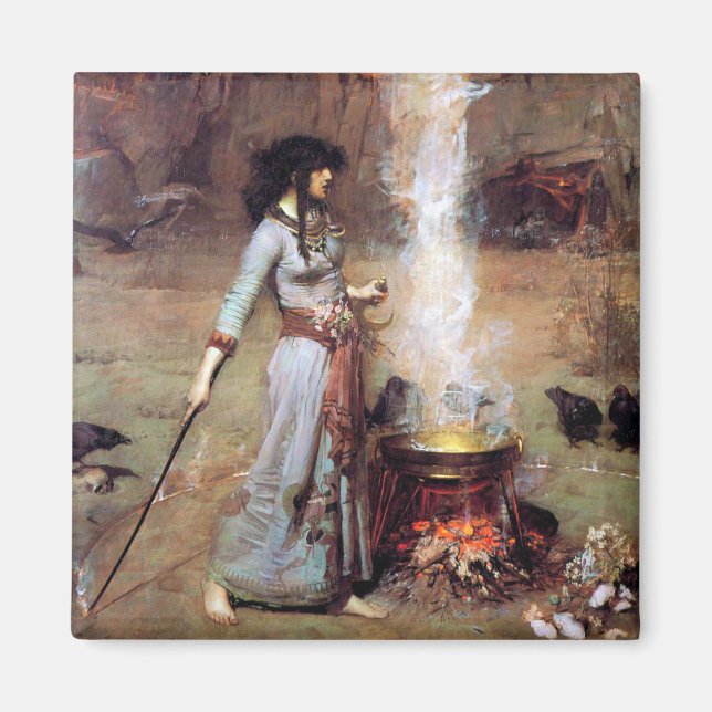 Magic Circle, John William Waterhouse Magnet (Front)