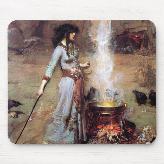 Magic Circle, John William Waterhouse Mouse Mat (Front)