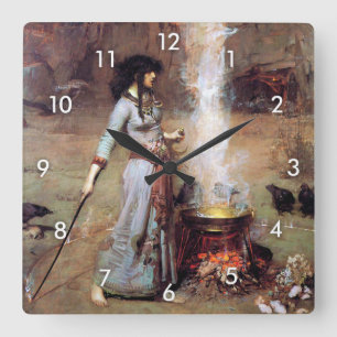 Magic Circle, John William Waterhouse Square Wall Clock