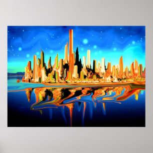 Magic City America - Fantasy Art Print