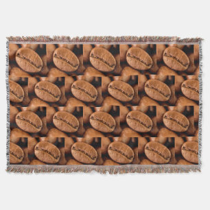 Magic coffee beans throw blanket
