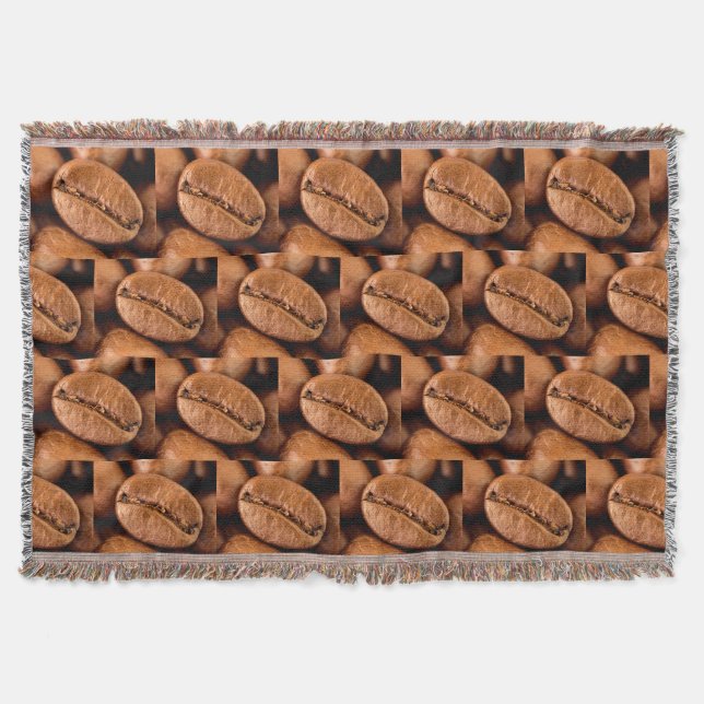 Magic coffee beans throw blanket (Front)