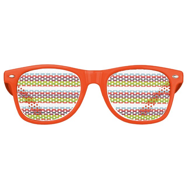 Magic colorful stripes retro sunglasses (Front)