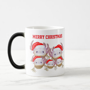Magic Colour Changing Axolotl Christmas Mug