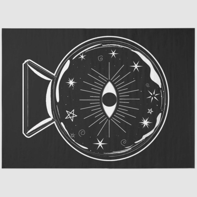 Magic Crystal Ball Scry Seeing Eye Tells All Tissue Paper (Front)