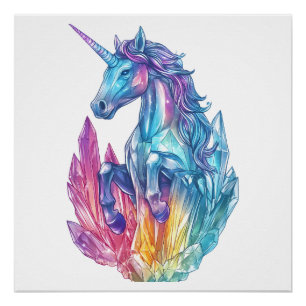 Magic Crystal Cave Unicorn (1) Poster