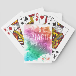 “Magic” custom monogram playing cards