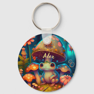 Magic cute frog mushroom Keychain