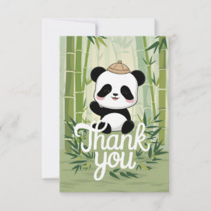 Magic Cute Panda Thank You Card