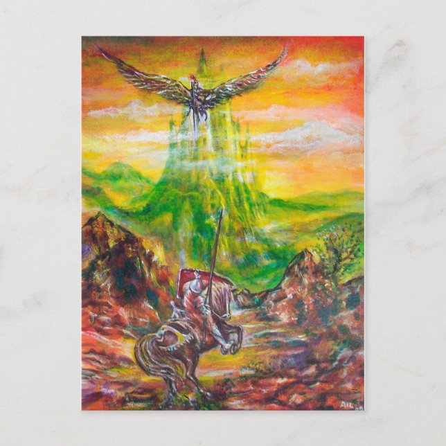 MAGIC DUEL BETWEEN BRADAMANT AND NEGROMANCER POSTCARD (Front)