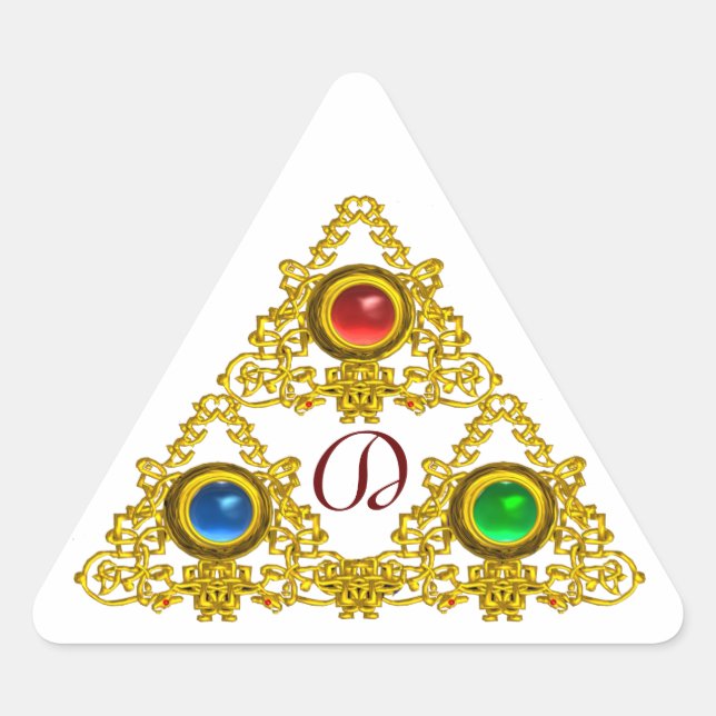 MAGIC ELFIC TALISMAN /GOLD TRIANGLE MONOGRAM STICKER (Front)