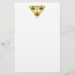 MAGIC ELFIC TALISMAN /GOLD TRIANGLE  White Stationery