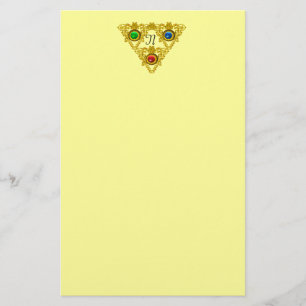 MAGIC ELFIC TALISMAN /GOLD TRIANGLE  Yellow Stationery