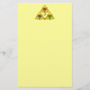 MAGIC ELFIC TALISMAN /GOLD TRIANGLE  Yellow Stationery