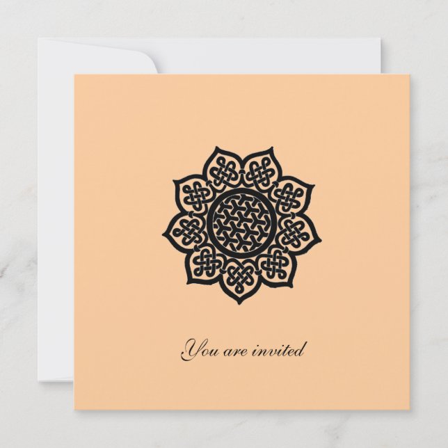 MAGIC EVENT metallic gold paper Invitation (Front)