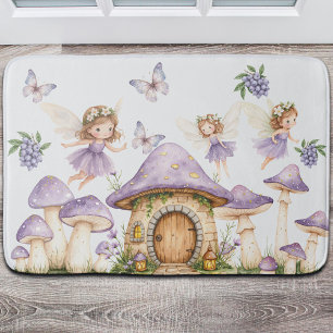 Magic Fairies Purple Garden Bath Mat