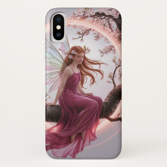 Magic Fairy Among Cherry Flowers - Illustration d Case-Mate iPhone Case (Back)