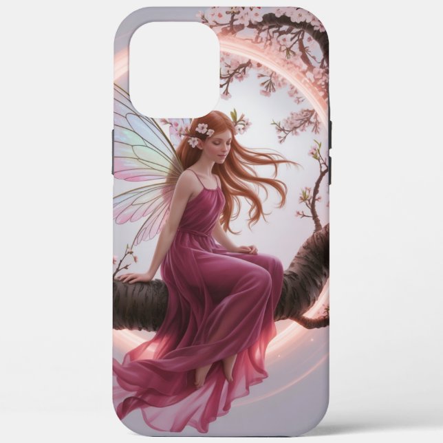 Magic Fairy Among Cherry Flowers - Illustration d Case-Mate iPhone Case (Back)