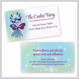 Magic fairy bakery baking pastry chef cooking business card