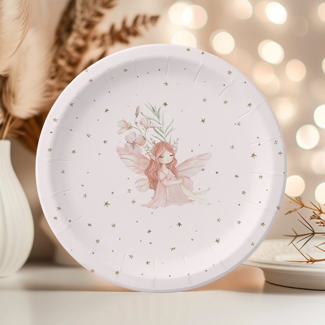 Magic Fairy First Birthday Enchanted Garden Paper Plate (Creator Uploaded)