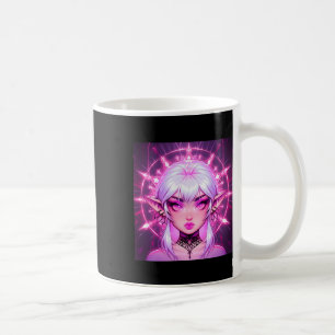Magic Fantasy Elf Anime Girl Sticker  Coffee Mug