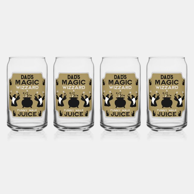 Magic Fantasy Wizard Gift Can Glass (Front)