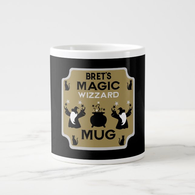 Magic Fantasy Wizard Gift Large Coffee Mug (Front)
