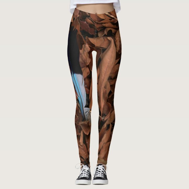 Magic Feather on Baobab Leaves Leggings (Front)