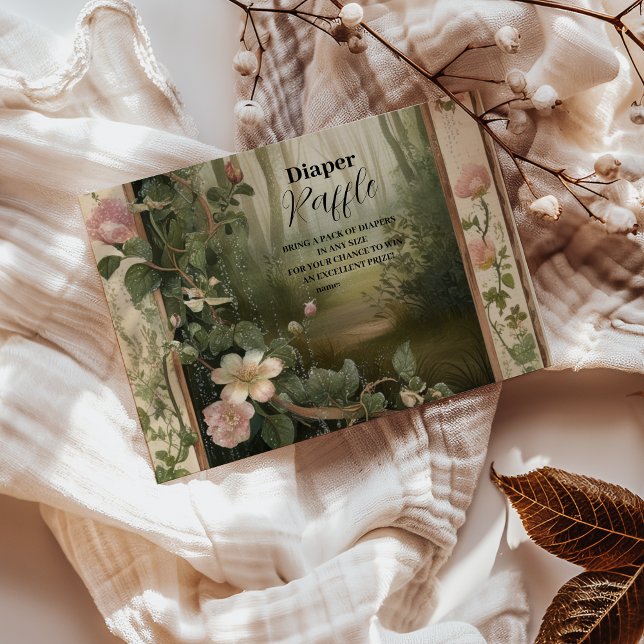Magic Floral Forest Raffle Diapper Enclosure Card (Creator Uploaded)