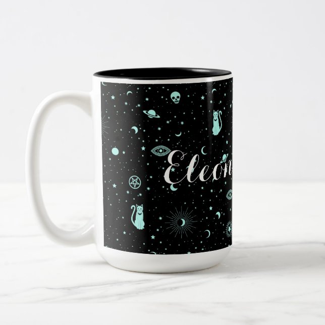 Magic Fluo Universe Two-Tone Coffee Mug (Left)
