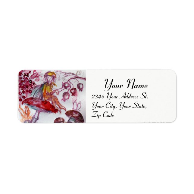 MAGIC FOLLET OF MUSHROOMS Red White Floral Fantasy (Front)