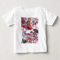 MAGIC FOLLET OF MUSHROOMS Red White Floral Fantasy