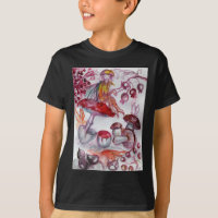MAGIC FOLLET OF MUSHROOMS Red White Floral Fantasy