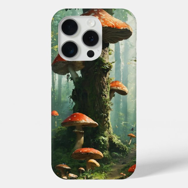 magic forest, fly agaric, fairy forest, magic mush Case-Mate iPhone case (Back)