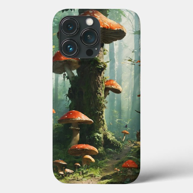magic forest, fly agaric, fairy forest, magic mush Case-Mate iPhone case (Back)