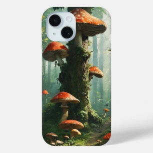 magic forest, fly agaric, fairy forest, magic mush iPhone 15 case