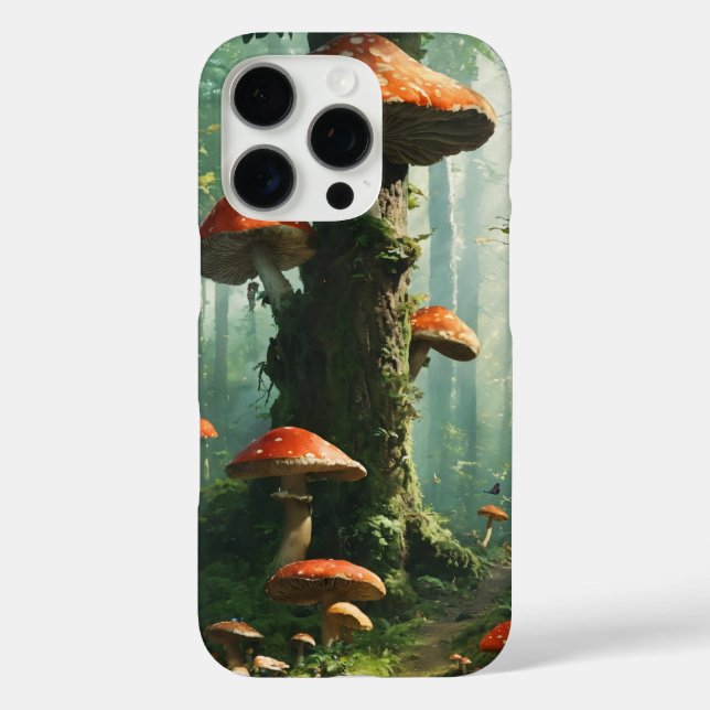 magic forest, fly agaric, fairy forest, magic mush Case-Mate iPhone case (Back)