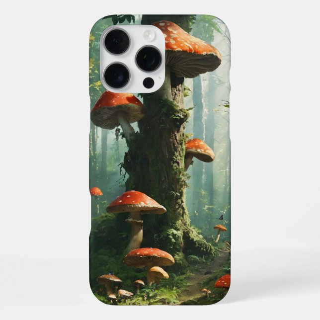 magic forest, fly agaric, fairy forest, magic mush iPhone case (Back)