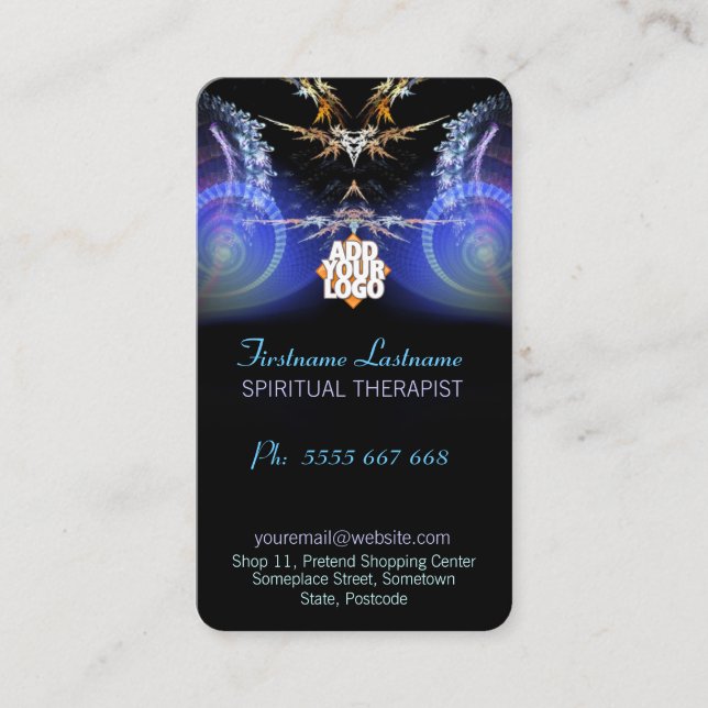 Magic Fractal Shower w/ Logo Business Card (Front)