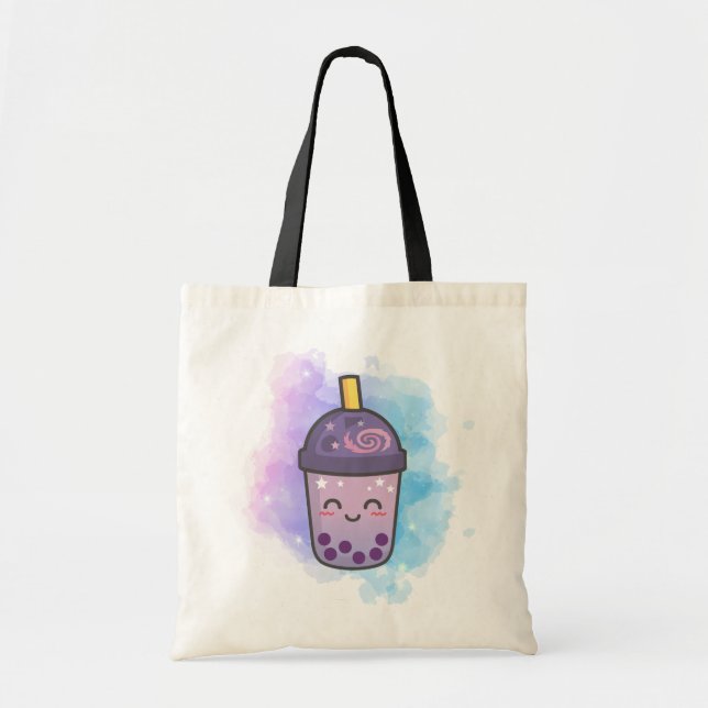 Magic Galaxy Boba Tea | Custom Tote Bag (Front)