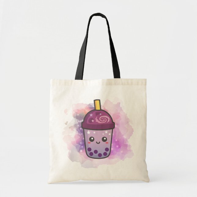 Magic Galaxy Boba Tea | Custom Tote Bags (Front)