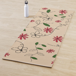Magic Garden Flower Pattern Yoga Mat