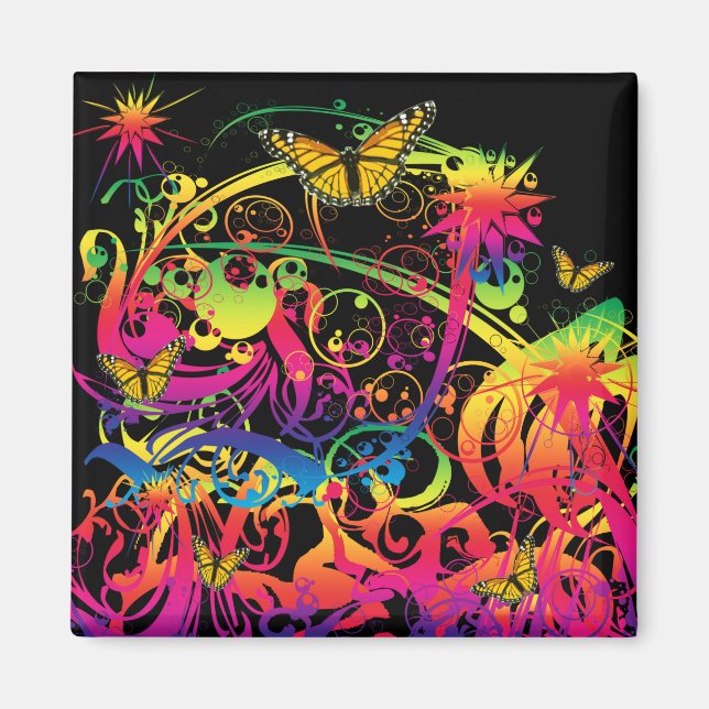 Magic Garden with Butterflies Magnet (Front)