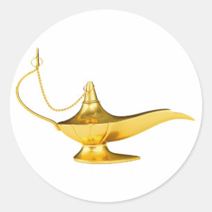 Magic Genie Lamp Classic Round Sticker