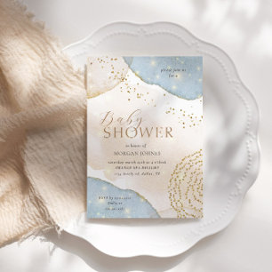 Magic Glitter Abstract Pastel Baby Shower Invitation