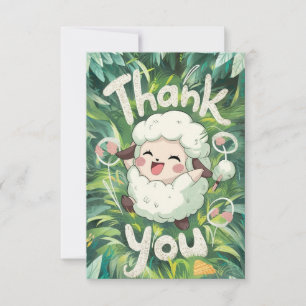 Magic Greeting Sheep  Thank You Card