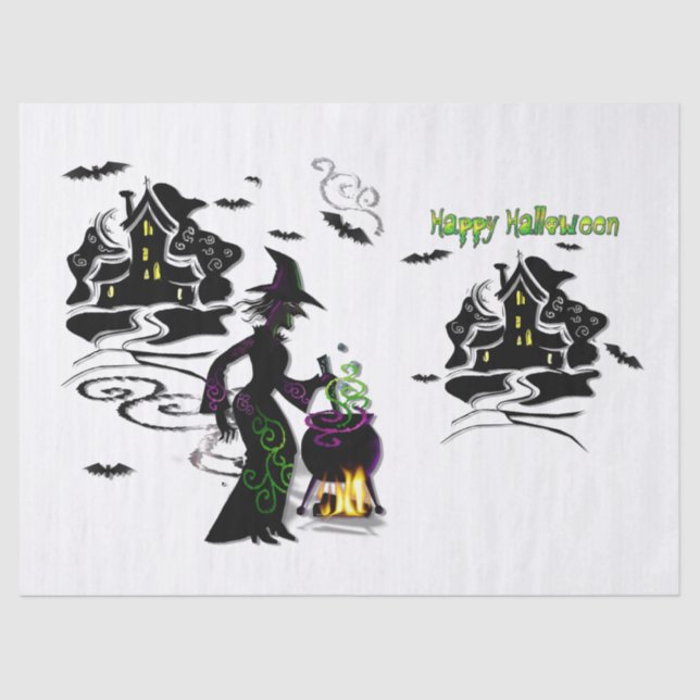 Magic Halloween Witch Tissue Paper (Front)