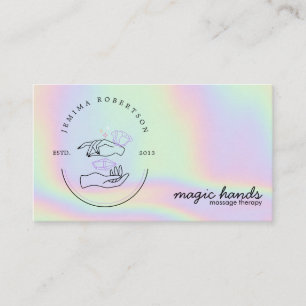 Magic Hands Massage Therapist Esoteric Business Ca Business Card