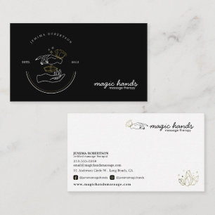 Magic Hands Massage Therapist Esoteric Business Card