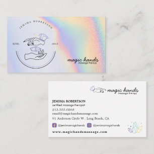 Magic Hands Massage Therapist Esoteric Business Card